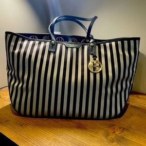 Henri Bendel white and black tote